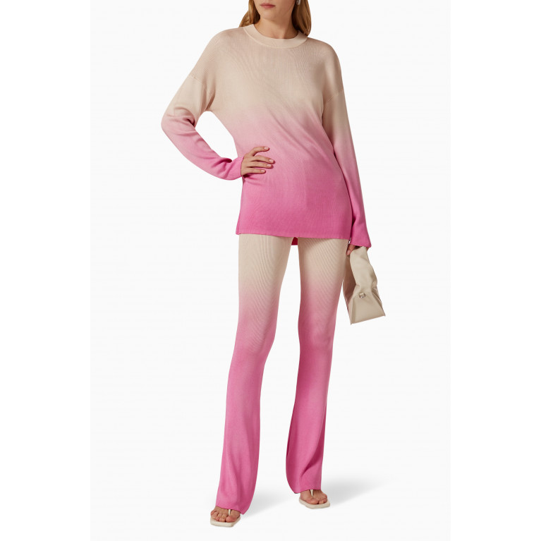 Auteur - Phoebe Ombré Sweater in Rayon Ponte Knit Pink