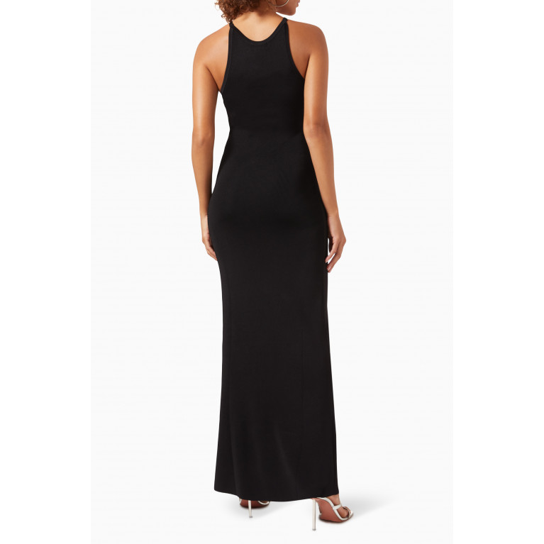 Auteur - Oceane Lace-up Maxi Dress in Ribbed-knit