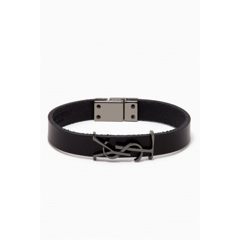 Saint Laurent - Opyum Bracelet in Leather & Metal