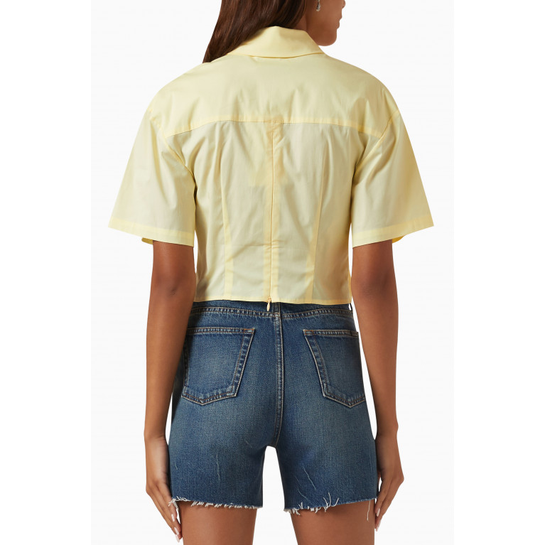 ANNA QUAN - Abby Tie-front Crop Shirt in Organic Cotton