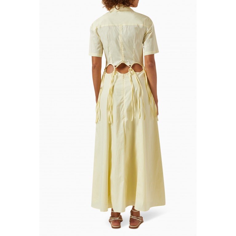 ANNA QUAN - Ondine Cut-out Shirt Dress in Organic Cotton