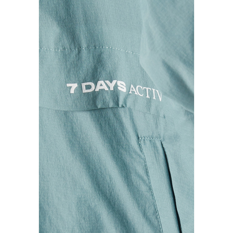 7 DAYS ACTIVE - Logo Print Warm-up Jacket in Nylon