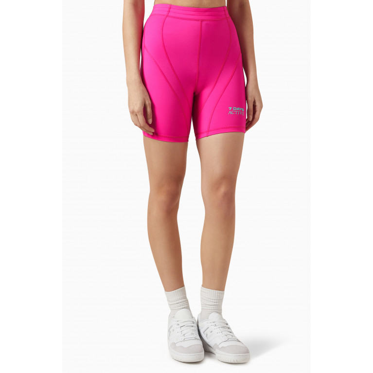 7 DAYS ACTIVE - Chica Panelled Biker Shorts in Polyamide