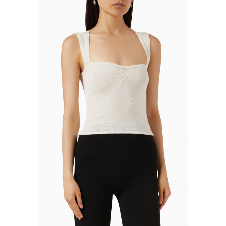 ALOHAS - Pleasant Corset Top in Stretch Cotton-knit