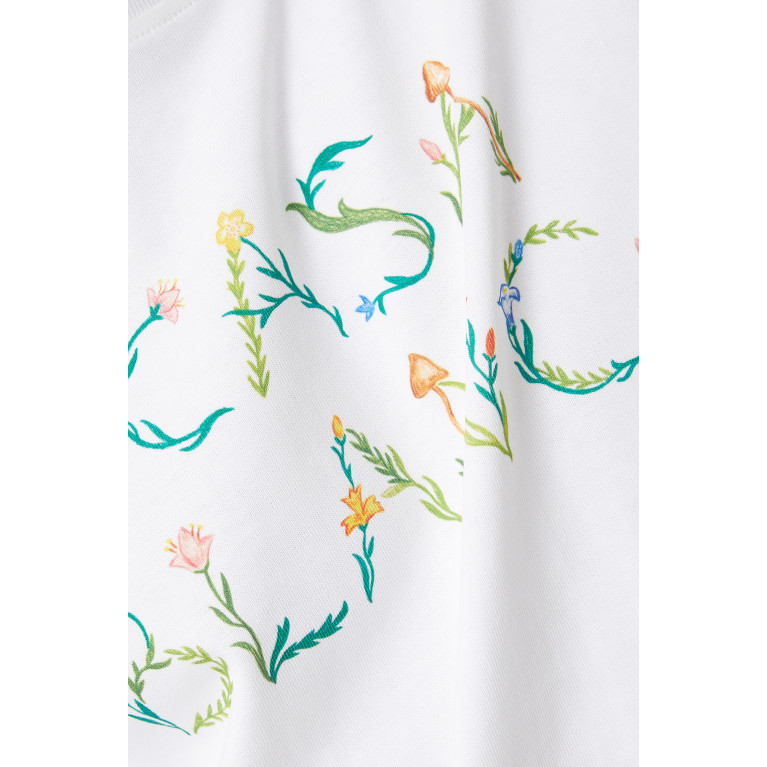 Casablanca - L'arche Fleurie T-shirt in Cotton Jersey