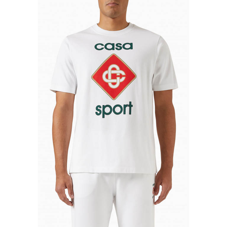 Casablanca - Casa Sport Logo T-Shirt in Cotton