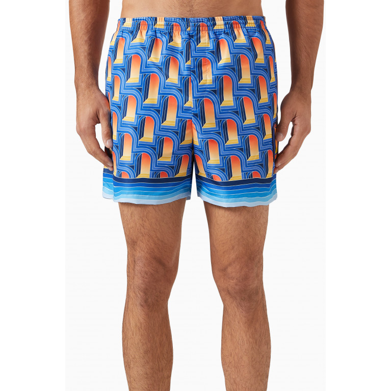 Casablanca - Printed Swim Shorts in Nylon