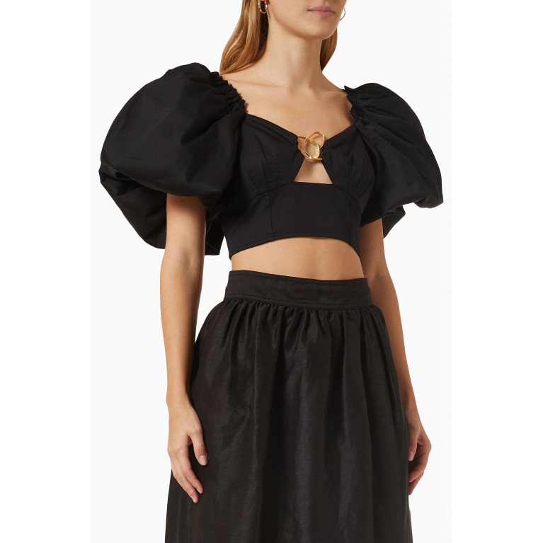 Aje - Marcel Bodice Cropped Top in Cotton