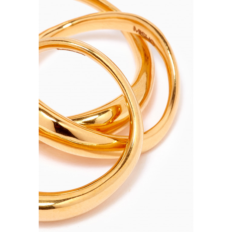 Misho - Stackable Skinny Rings in 22kt Gold-plated Bronze, Set of 3