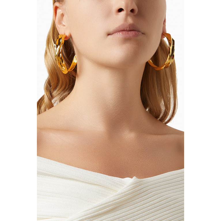 Misho - Naia Classic Hoops in 22kt Gold-plated Bronze