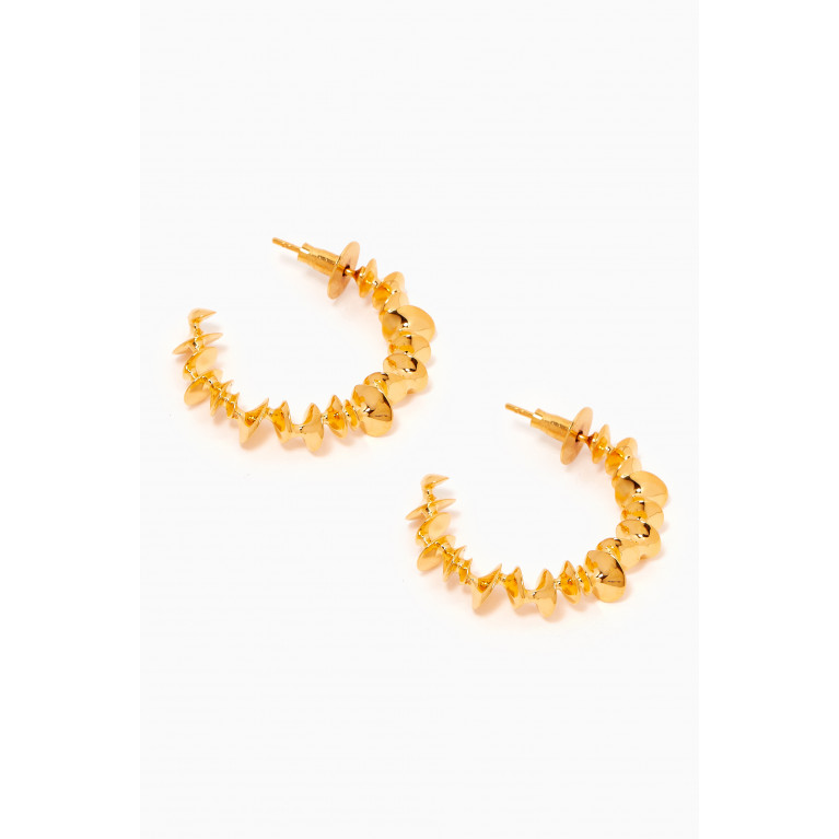 Misho - Mini Frozen In Time Hoops in 22kt Gold-plated Bronze