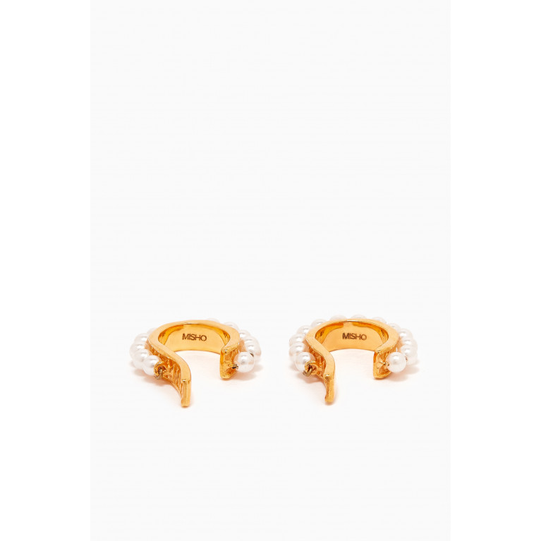 Misho - Bora Bora Ear Cuffs in 22kt Gold-plated Bronze, Set of 2