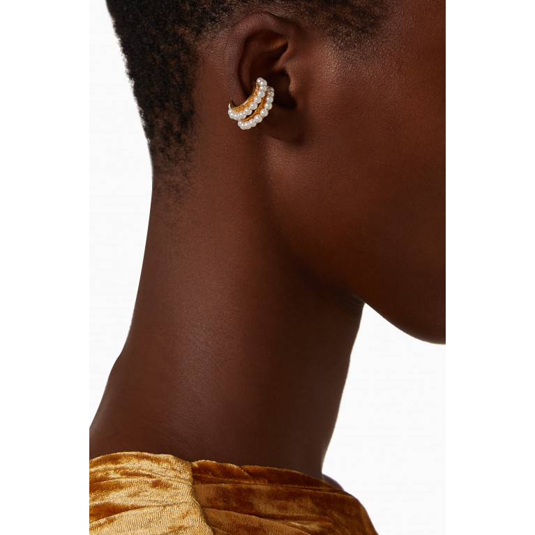 Misho - Bora Bora Ear Cuffs in 22kt Gold-plated Bronze, Set of 2