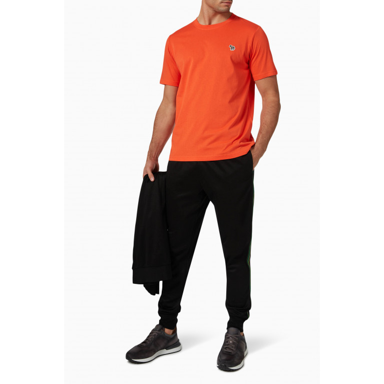 PS Paul Smith - Zebra Logo T-shirt in Organic Cotton-jersey Orange