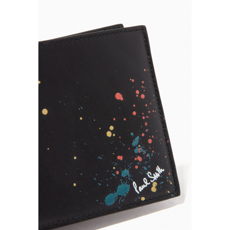 Paul Smith - Paint Splatter Bi-fold Wallet in Leather