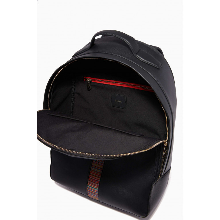Paul Smith - Striped Backpack in Faux Leather