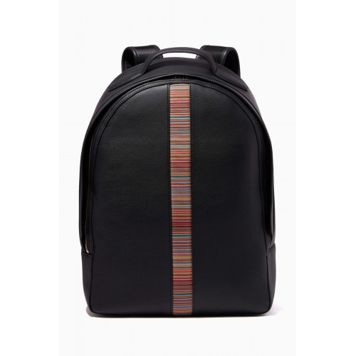 Paul Smith - Striped Backpack in Faux Leather