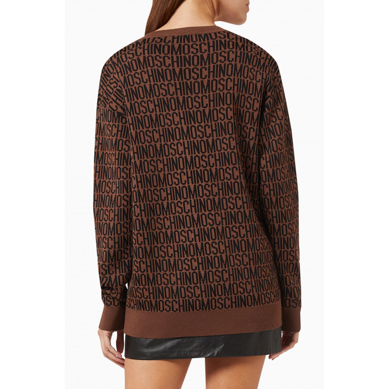 Moschino - All-over Logo Sweater in Wool