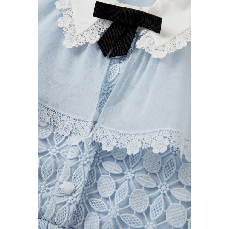 Self Portrait - Double Lace Collar Dress in Polyester