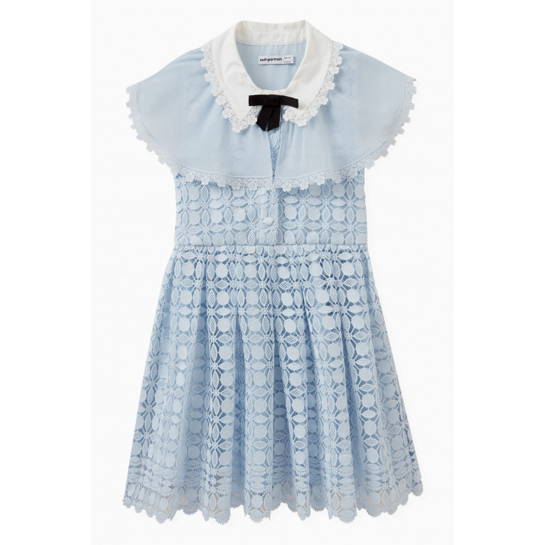 Self Portrait - Double Lace Collar Dress in Polyester