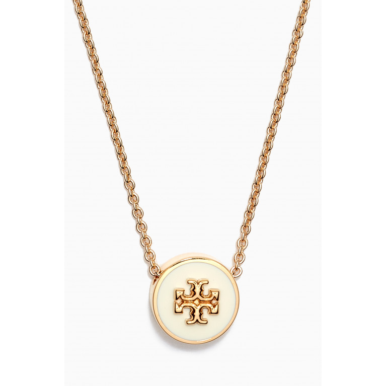 Tory Burch - Kira Enamel Pendant Necklace in 18kt Gold-plated Brass