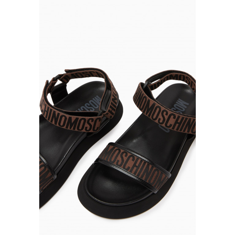 Moschino - All-over Logo Sandals in Nylon