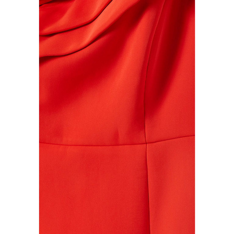 Mossman - Unveil One-shoulder Midi Dress Red