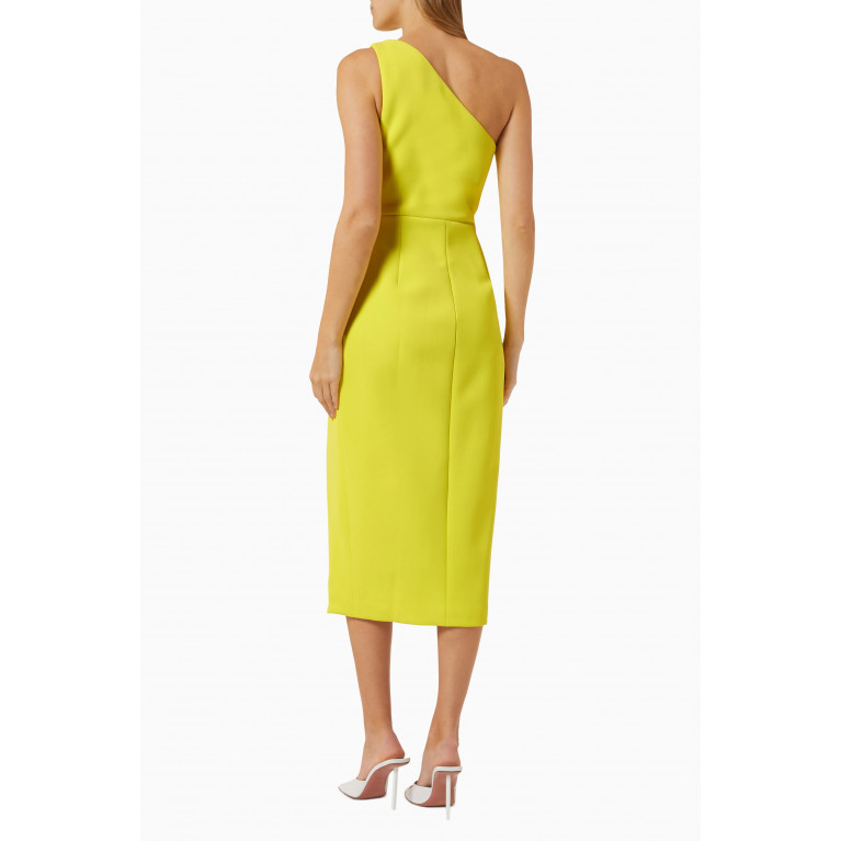 Mossman - Unveil One-shoulder Midi Dress Yellow
