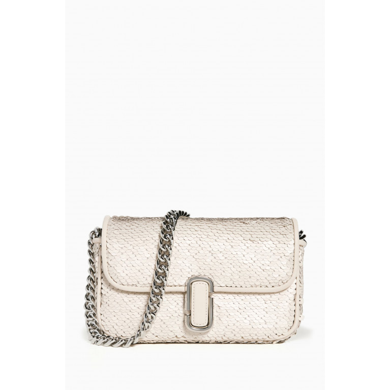 Marc Jacobs - Mini The J Sequin Shoulder Bag Silver