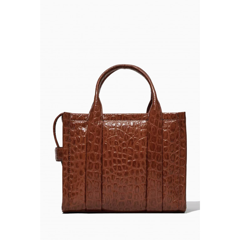 Marc Jacobs - The Mini Tote Bag in Croc-embossed Leather Brown