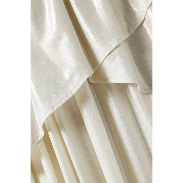 NASS - Tiered V-neck Maxi Dress White