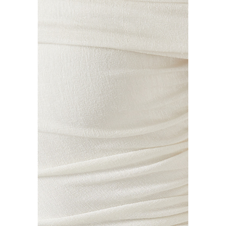 Misha - Keoni Slinky Midi Dress in Jersey White