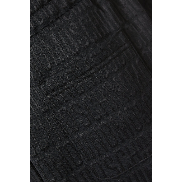 Moschino - All-over Logo Shorts in Fleece Black