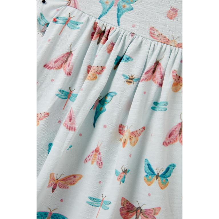 Purebaby - Butterfly Print Bodysuit Dress in Cotton