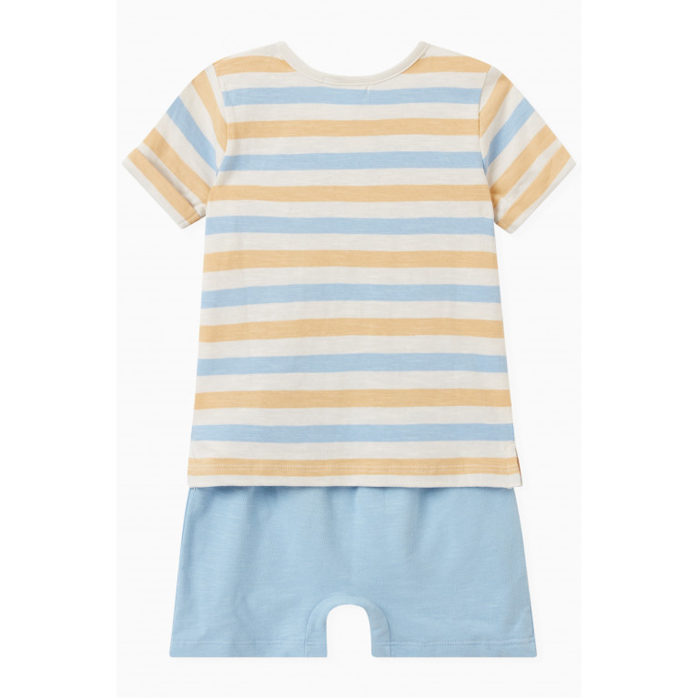 Purebaby - Sun & Sea Henley T-shirt & Shorts Set in Cotton