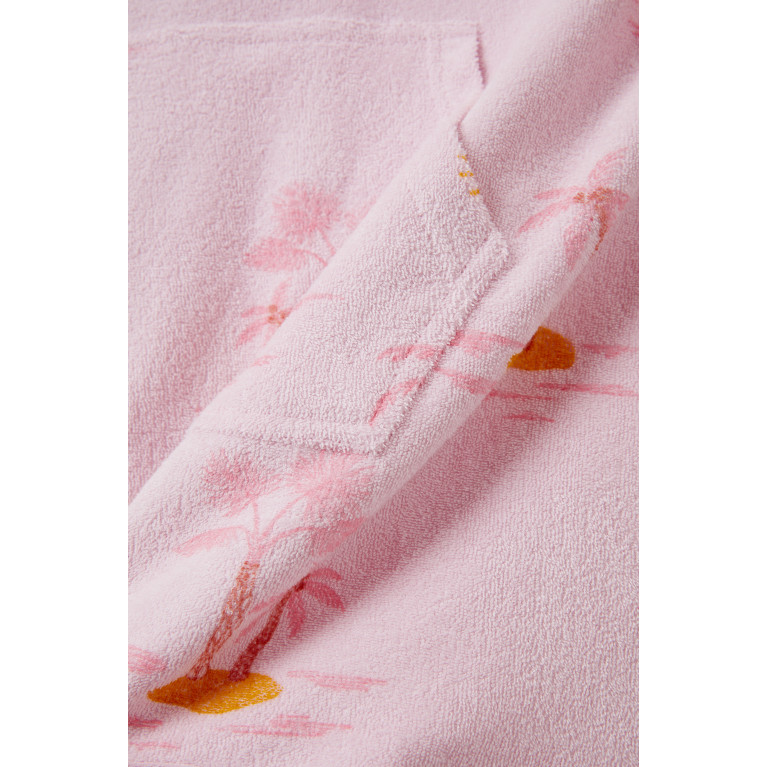 Purebaby - Hooded Poncho in Cotton Pink