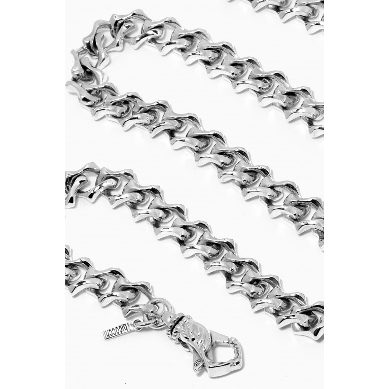 Emanuele Bicocchi - Small Sharp Link Chain Necklace in Sterling Silver