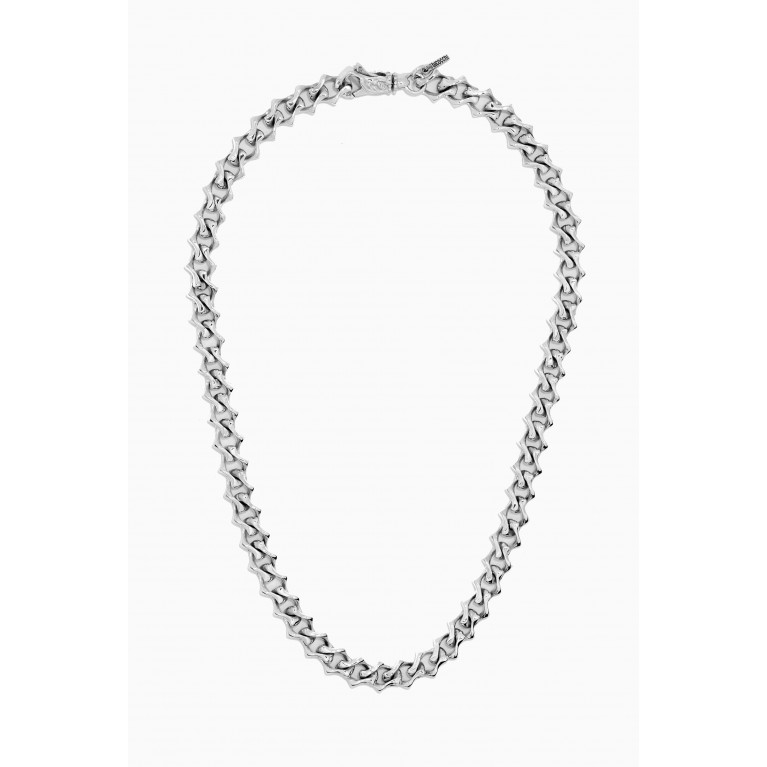 Emanuele Bicocchi - Small Sharp Link Chain Necklace in Sterling Silver