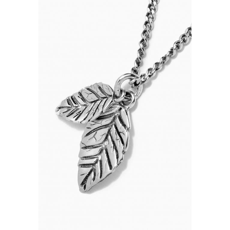 Emanuele Bicocchi - Leaves Pendant Necklace in Sterling Silver
