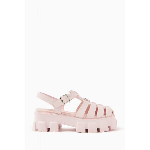 Prada - Monolith Platform Sandals in Foam Rubber Pink