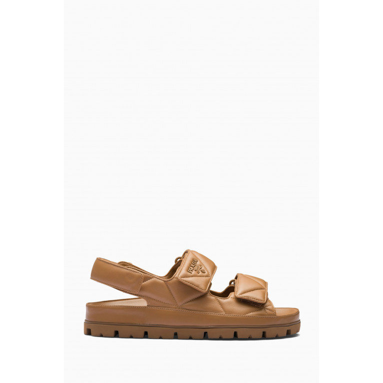 Prada - Fussbett Quilted Sandals in Nappa Leather