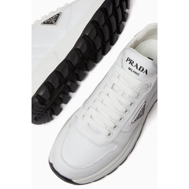 Prada - Enamel Logo Low-top Sneakers in Nylon Gabardine