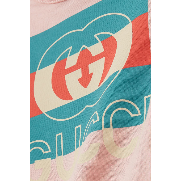 Gucci - Logo Bodysuit Set in Cotton Pink