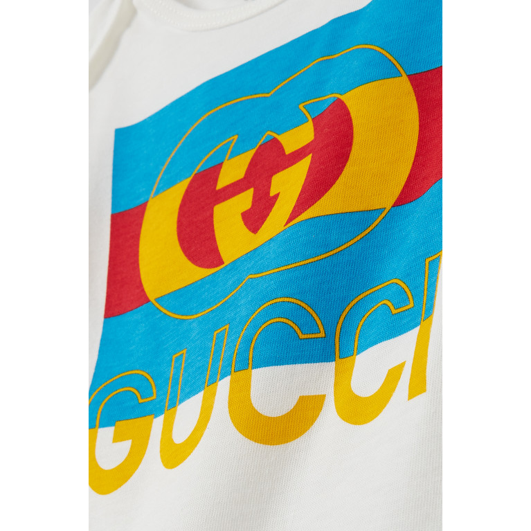 Gucci - Logo Bodysuit Set in Cotton White