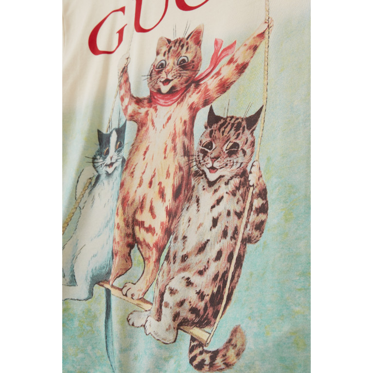 Gucci - Logo Cat T-shirt in Cotton