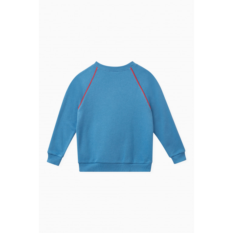 Gucci - Gucci - Apple Print Sweatshirt in Cotton Blue