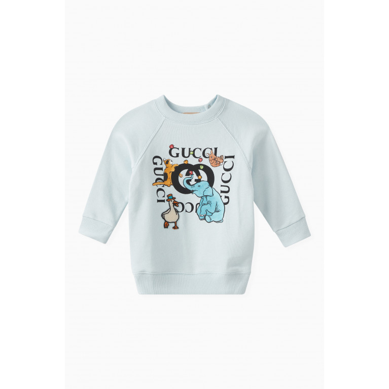 Gucci - Gucci - Animal Logo Print Sweatshirt in Cotton