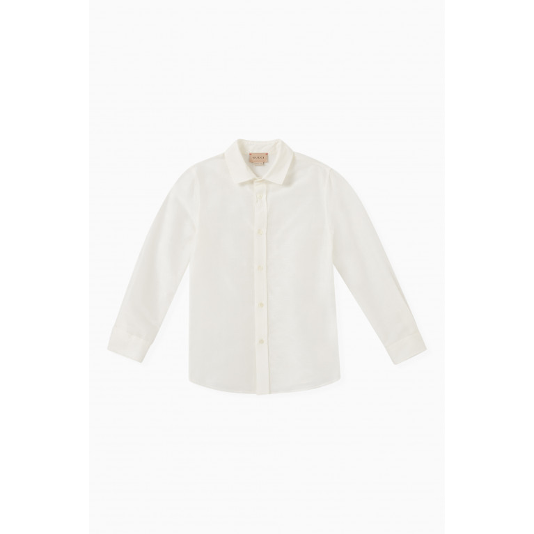 Gucci - Logo Star Polo Shirt in Cotton White