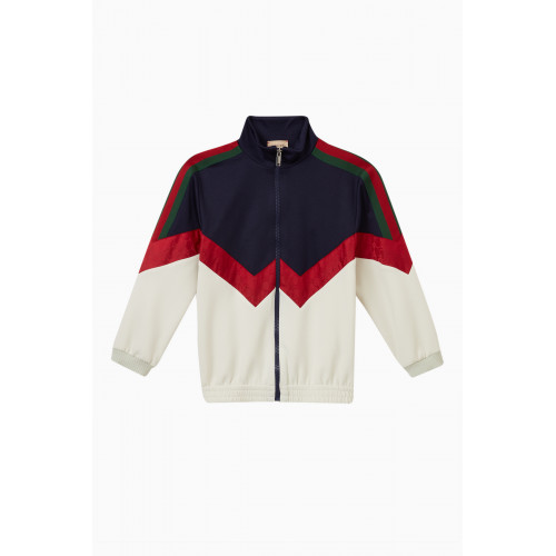 Gucci - Logo Tricolour Jacket in Cotton