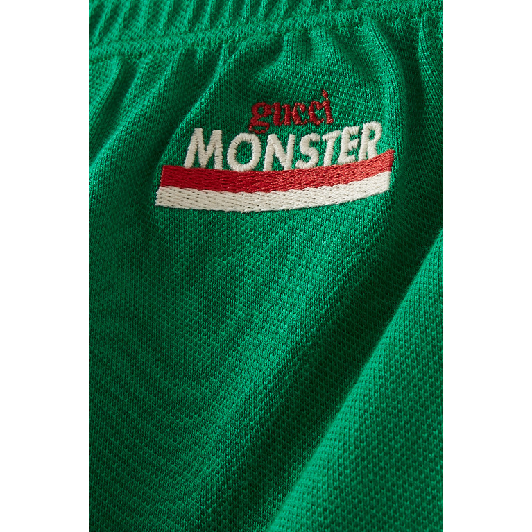 Gucci - Gucci Monster Logo Shorts in Cotton Stretch